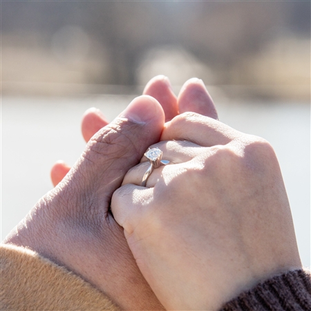 She said yes and absolutely loves the ring! 